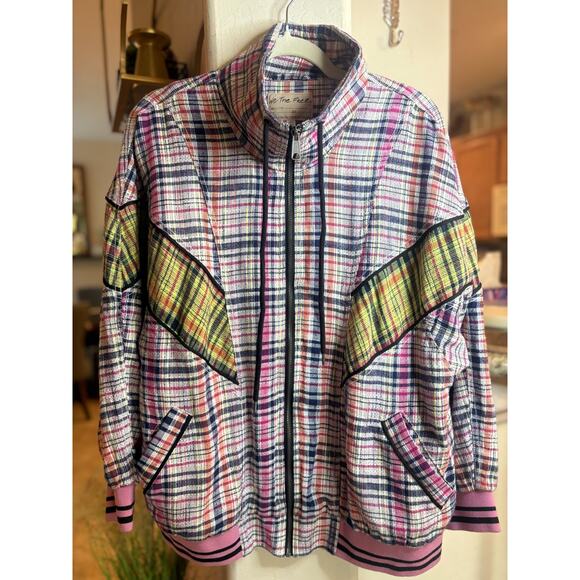 Free People Women's Oversized Plaid Penny Bomber Jacket Size XS - Picture 7 of 7